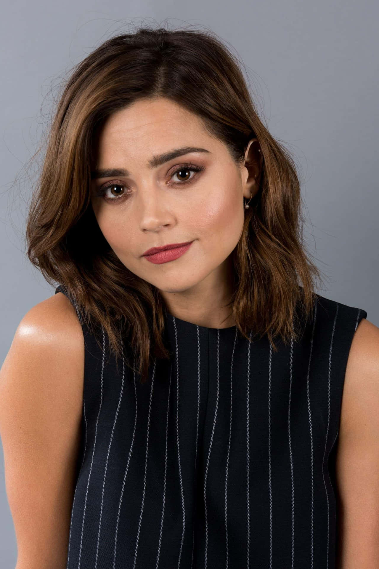 Stunning Jenna Coleman In A Candid Moment Background