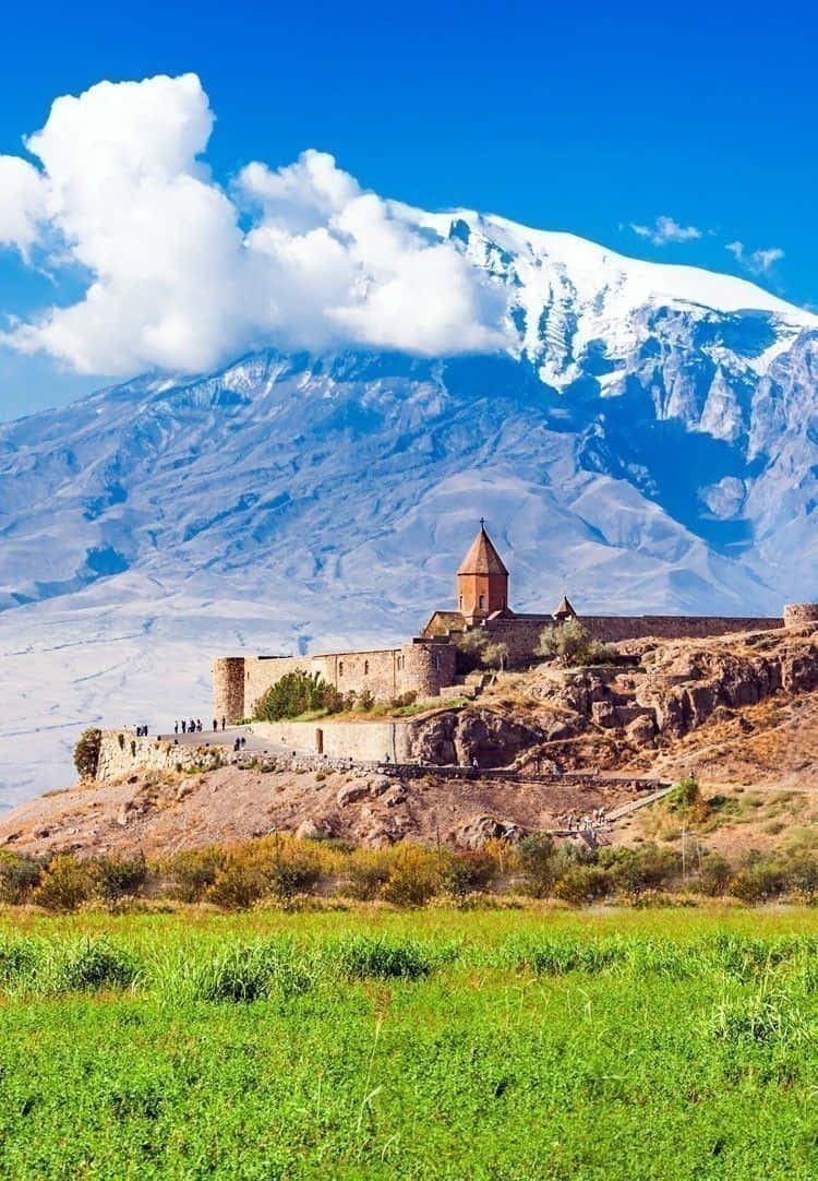 Stunning Khor Virap Monastery In Armenia Background