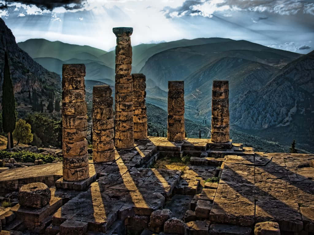 Stunning Landscape In Temple Of Apollo Background