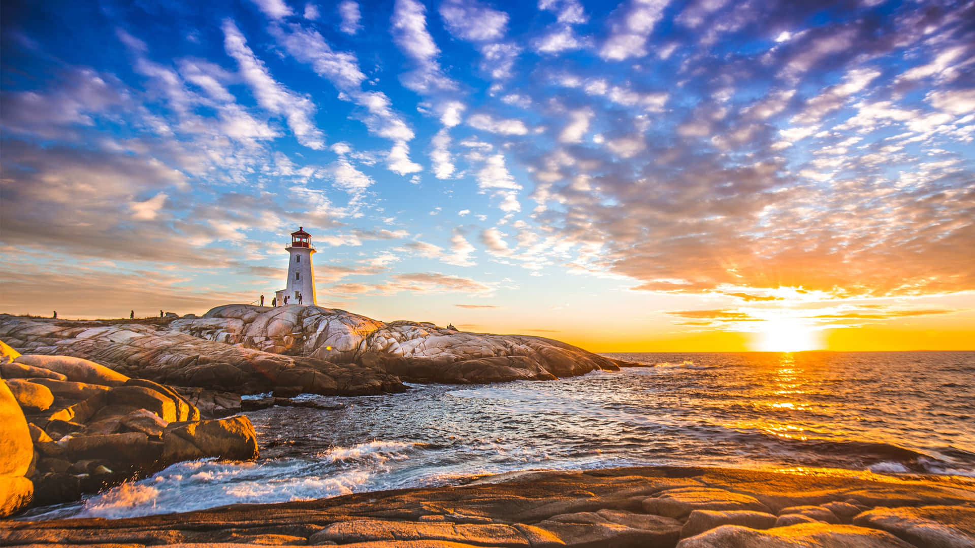 Stunning Lighthouse New England Summer Background