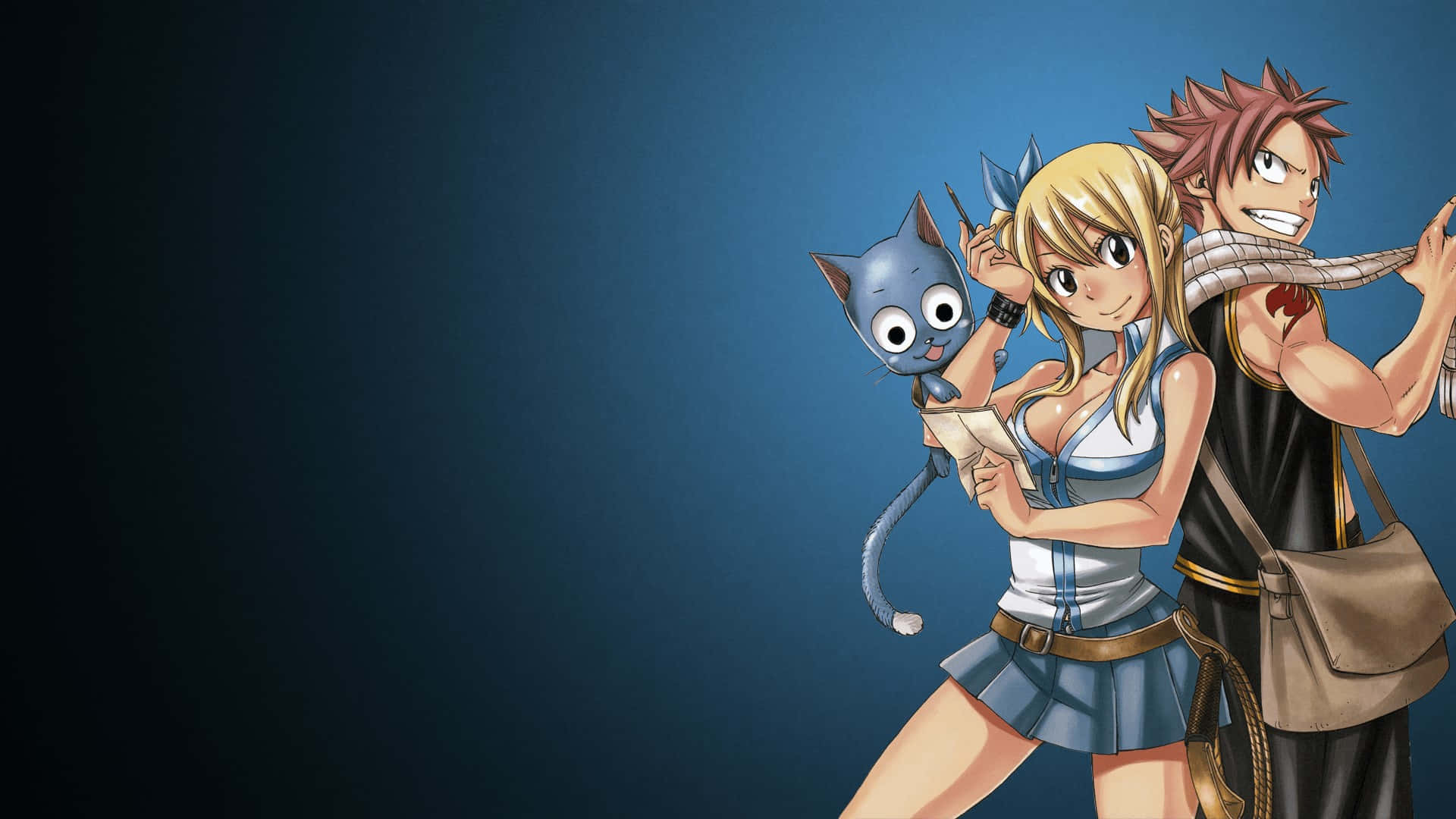 Stunning Lucy Heartfilia Ready For Action Background