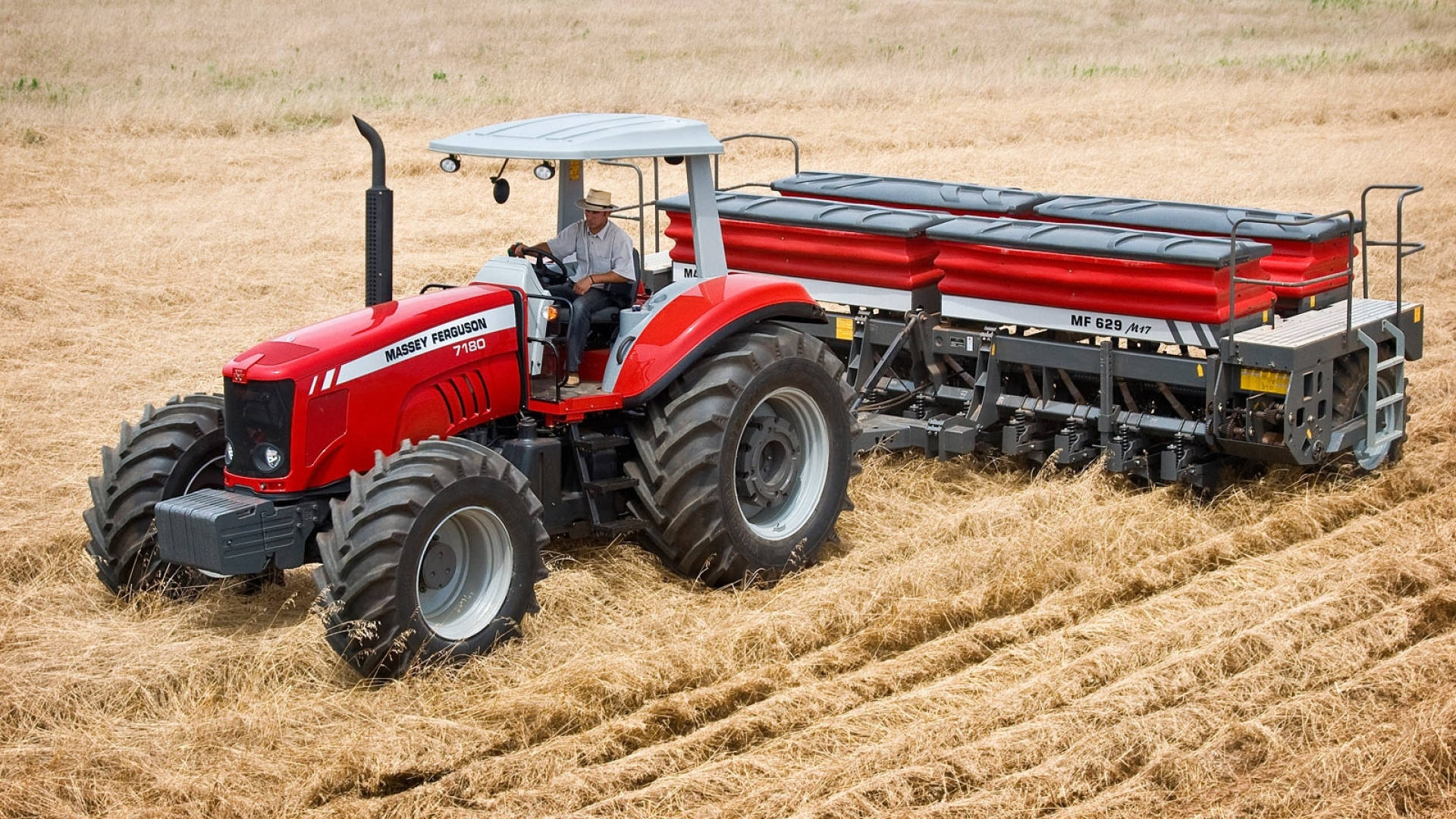 Stunning Massey Ferguson Dyna-6 Tractor In The Field Background