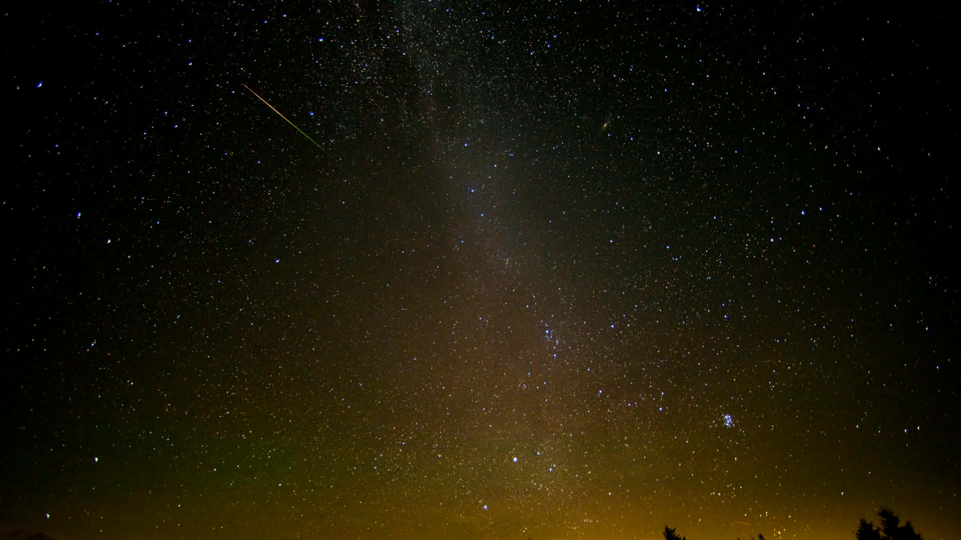 Stunning Meteor Shower In Night Sky Background