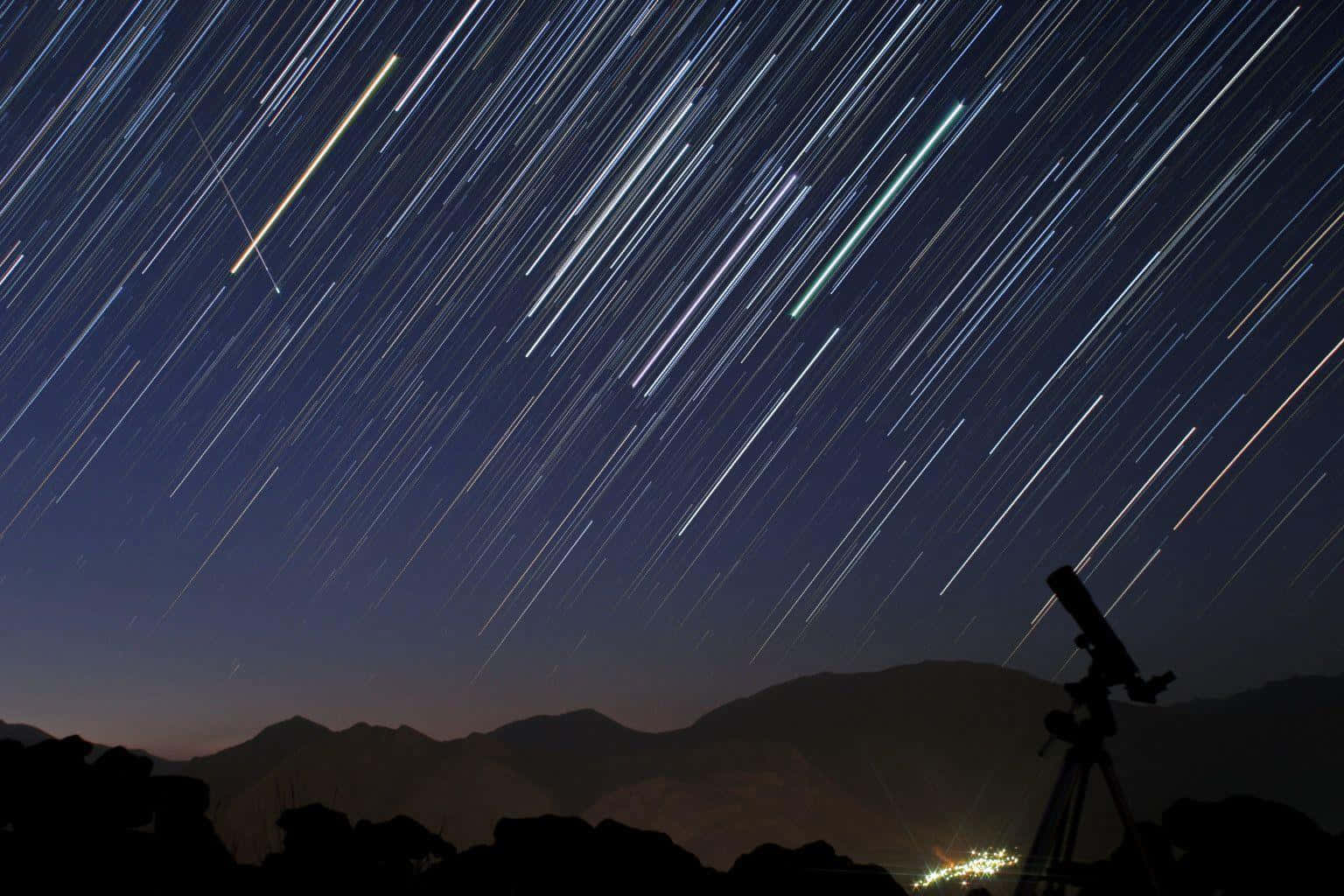 Stunning Meteor Shower In Night Sky