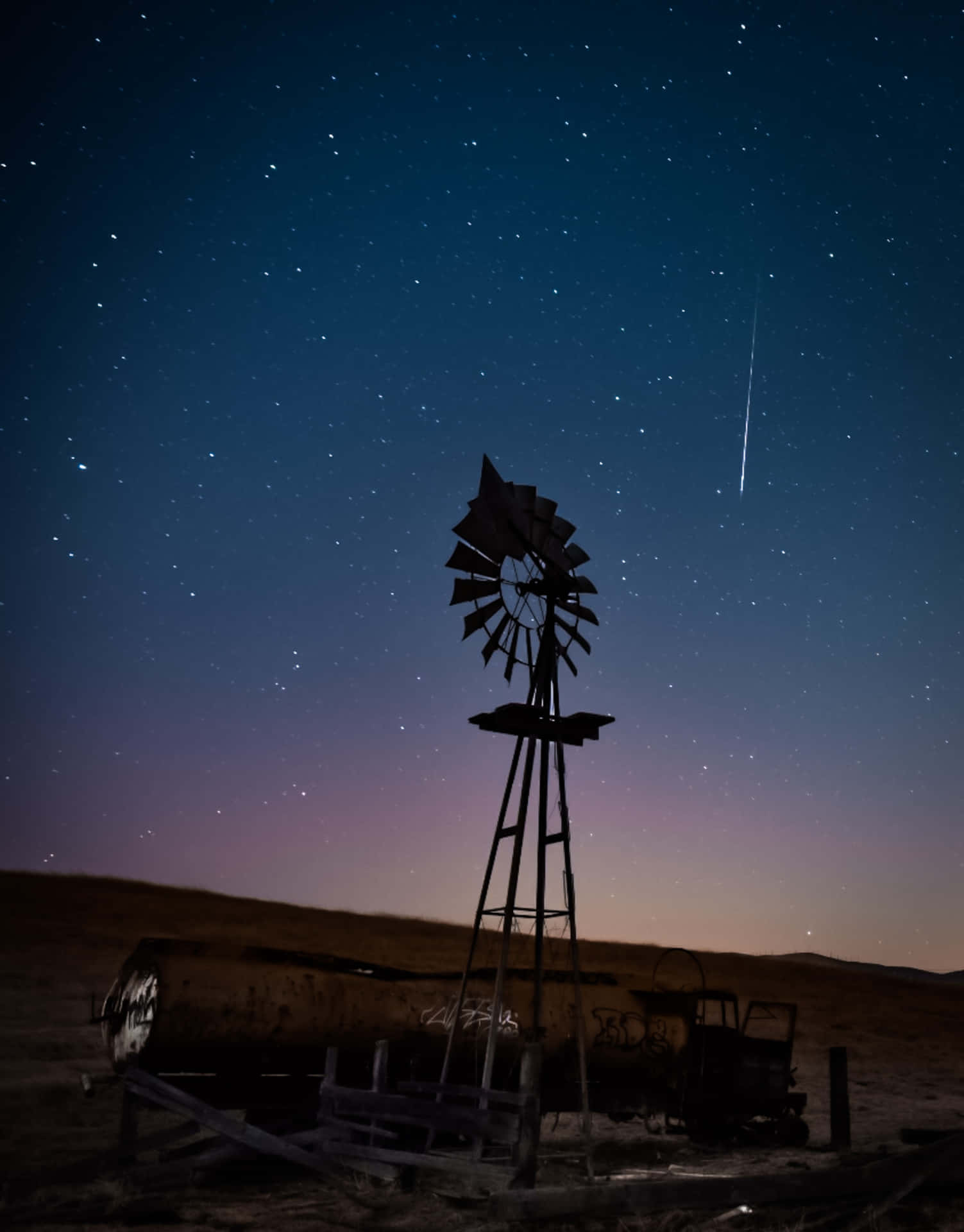 Stunning Meteor Shower In The Night Sky Background