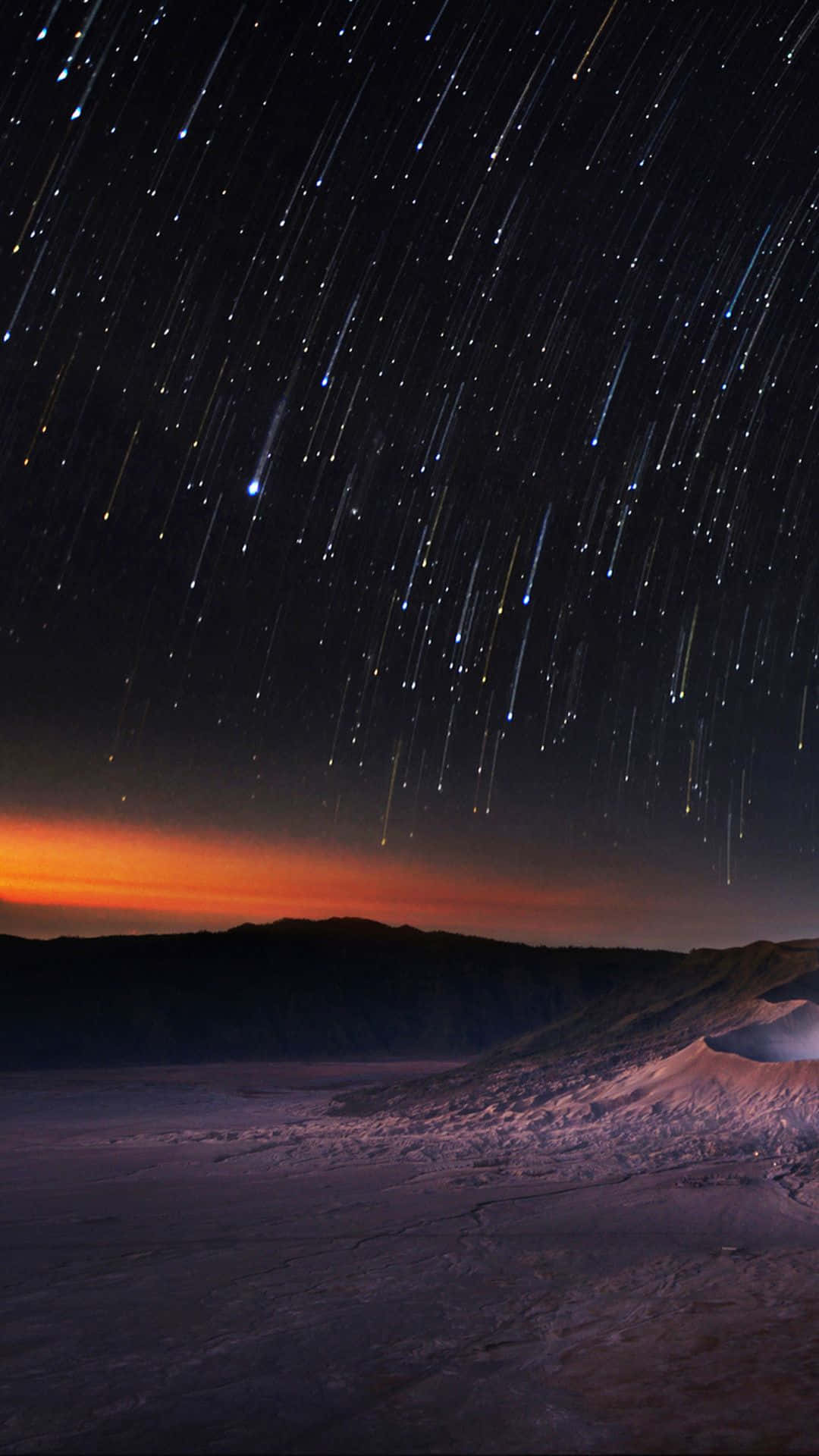 Stunning Meteor Shower In The Night Sky Background