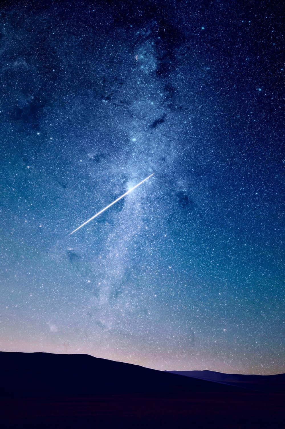 Stunning Meteor Shower In The Night Sky Background