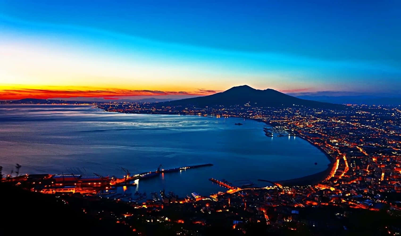 Stunning Mount Vesuvio Scenery Italy Background