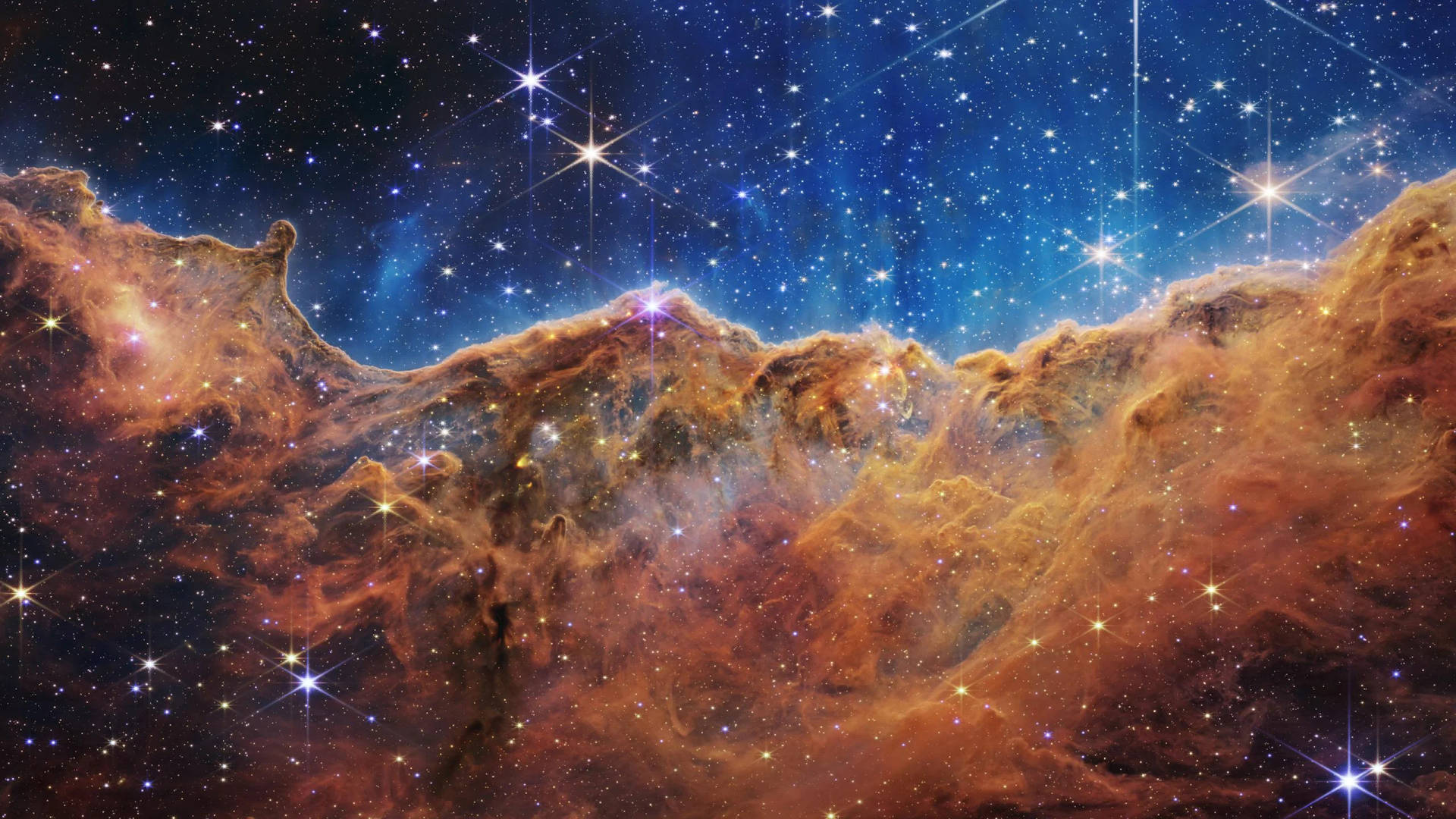 Stunning Nebula View Of Outer Space Background