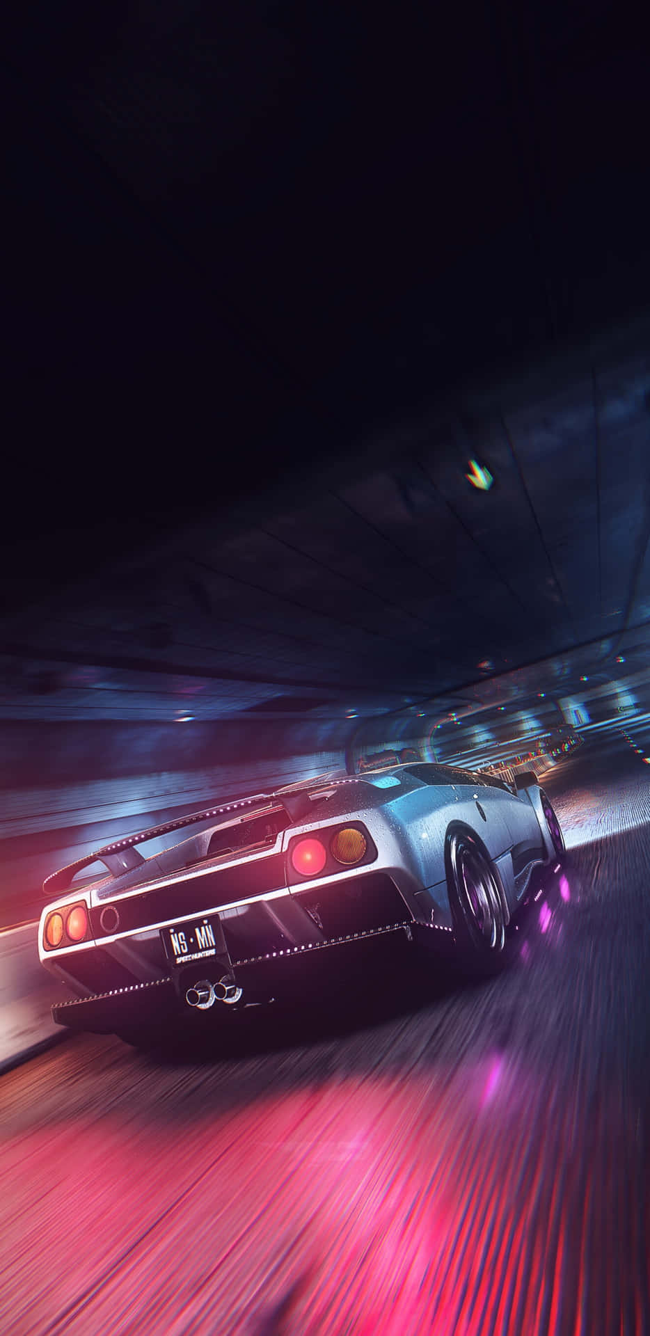 Stunning Neon Lamborghini Background