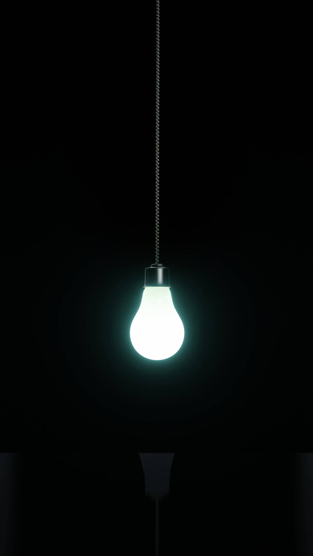Stunning Oled Hanging Light Bulb In Dim Environment Background
