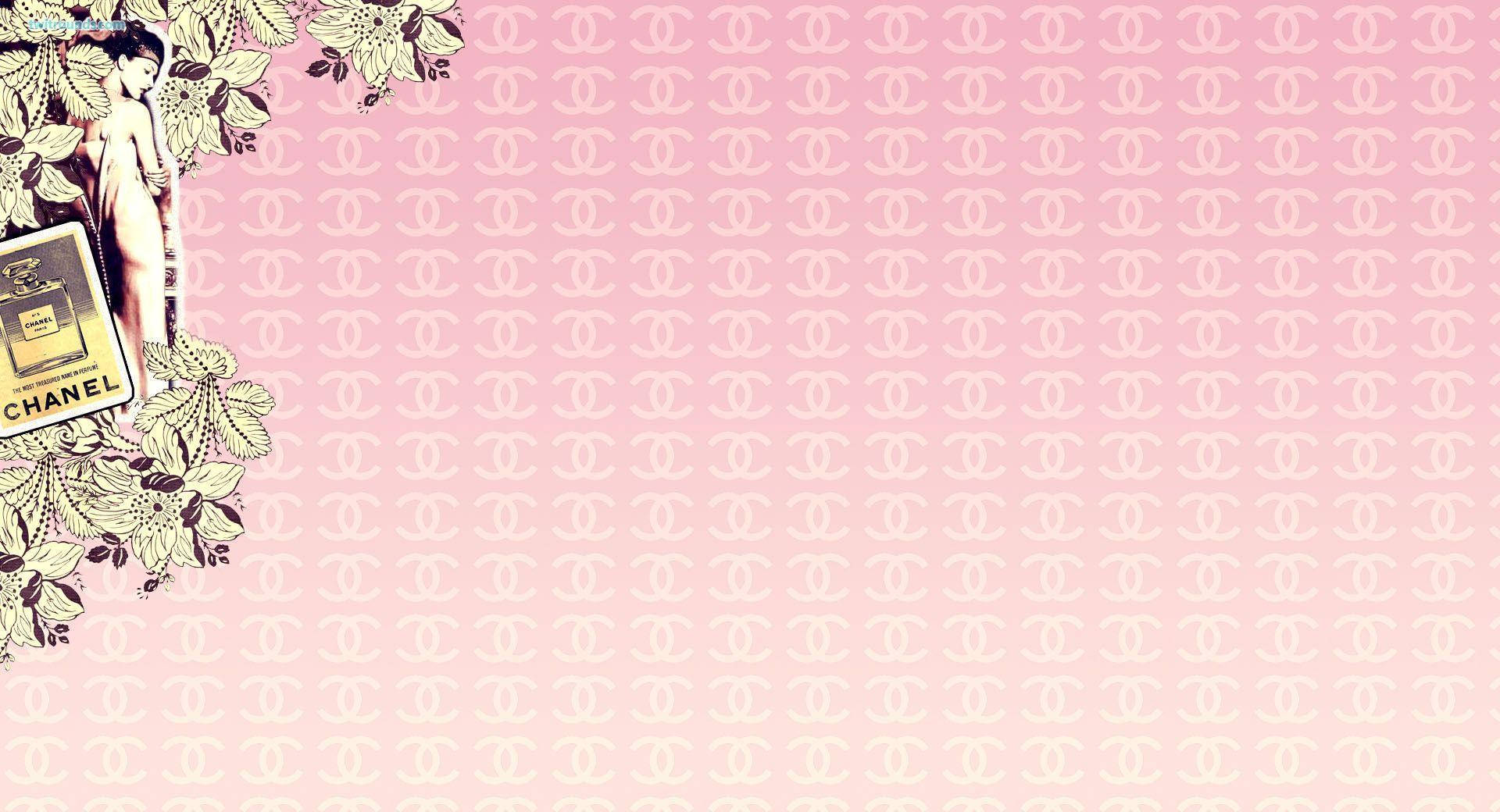 Stunning Pink Chanel Logo Background