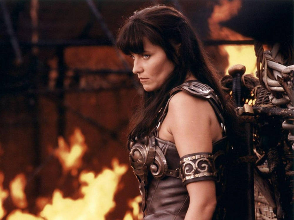 Stunning Portrait Of Lucy Lawless Background