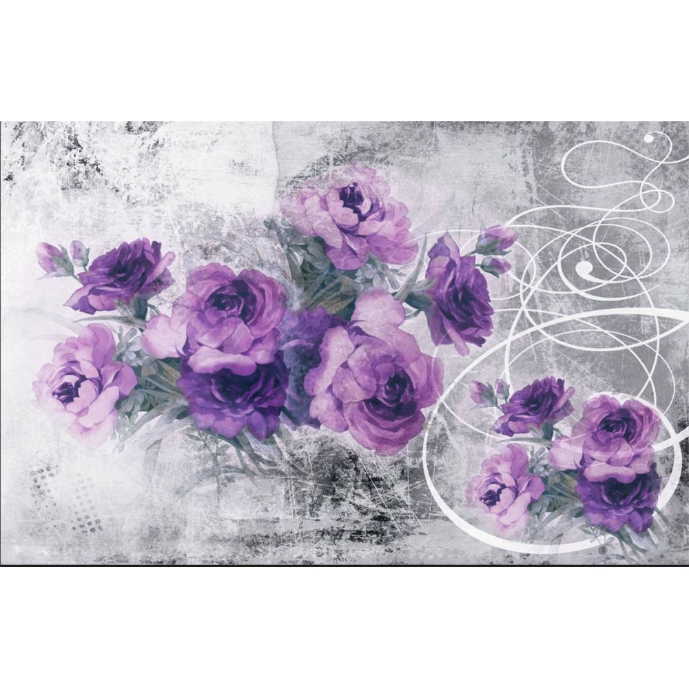 Stunning Purple Roses Against A Gray Background
