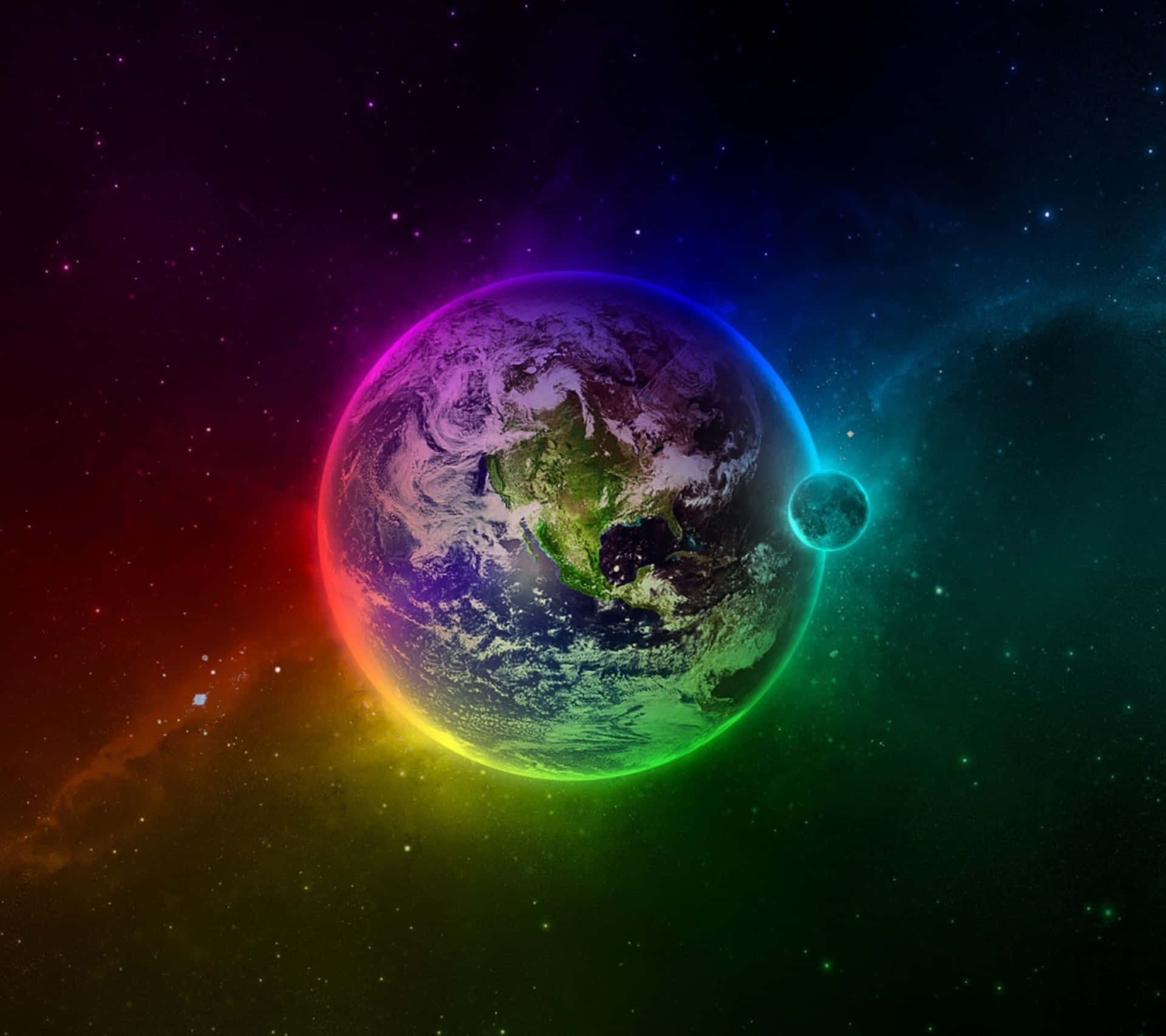 Stunning Rainbow Globe Background