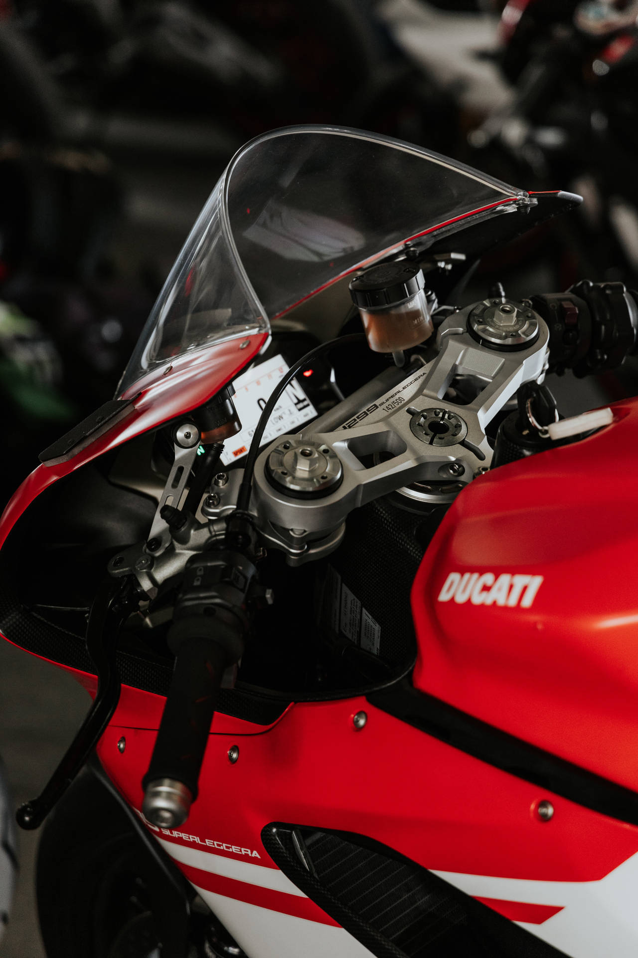 Stunning Red Ducati Bike Profile View Background