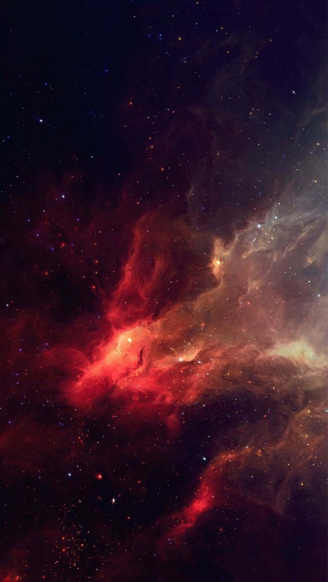 Stunning Red Galaxy Background