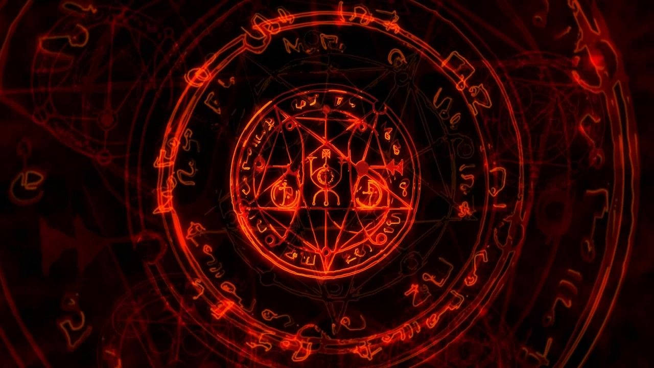Stunning Red Satanic Poster Background