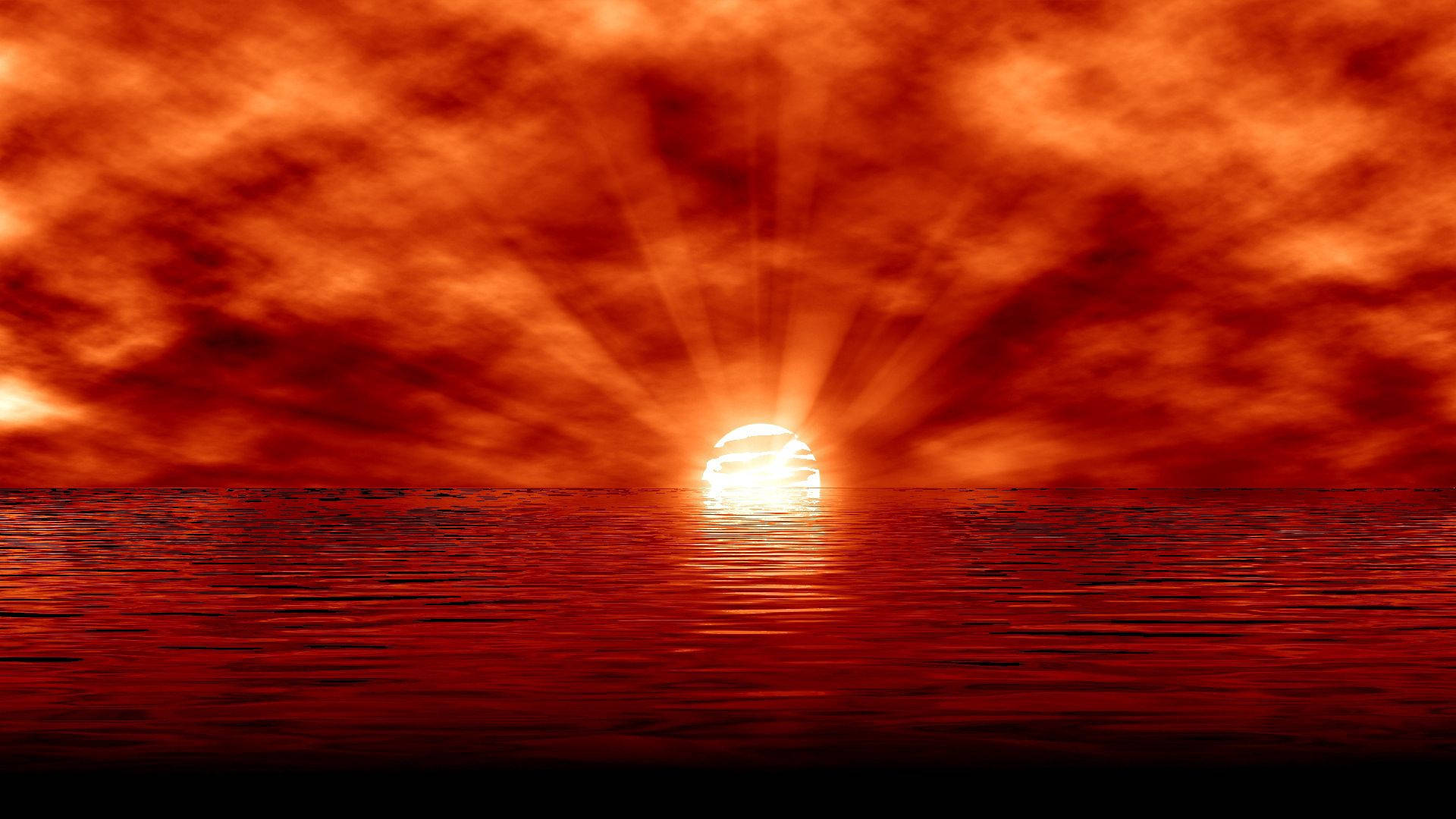 Stunning Red Sun Background
