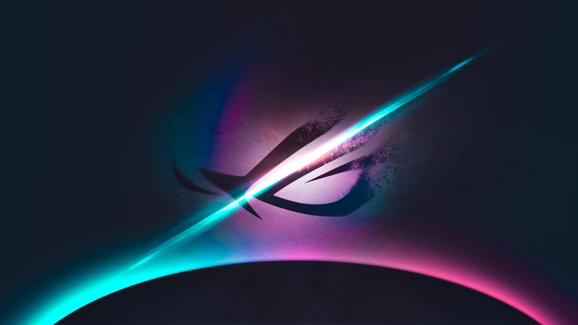 Stunning Rog Logo Illuminated In Vibrant Rgb 4k Resolution Background