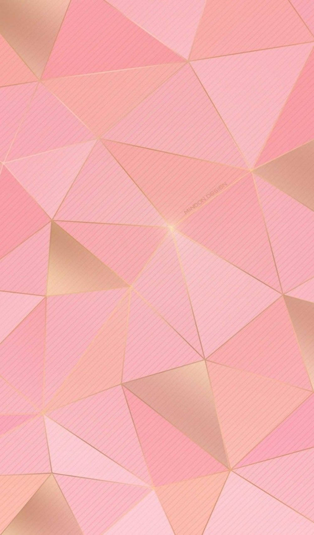 Stunning Rose Gold Ipad Displayed Amidst Intricate Geometric Triangles Background