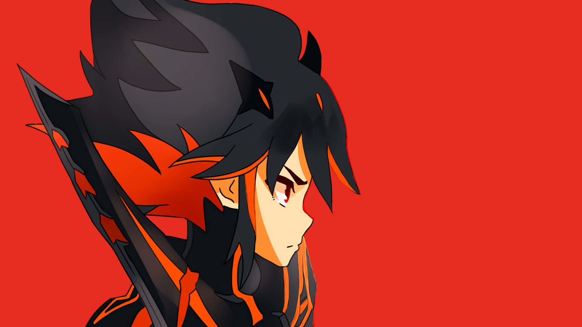 Stunning Ryuko Matoi In Fierce Combat Stance Background