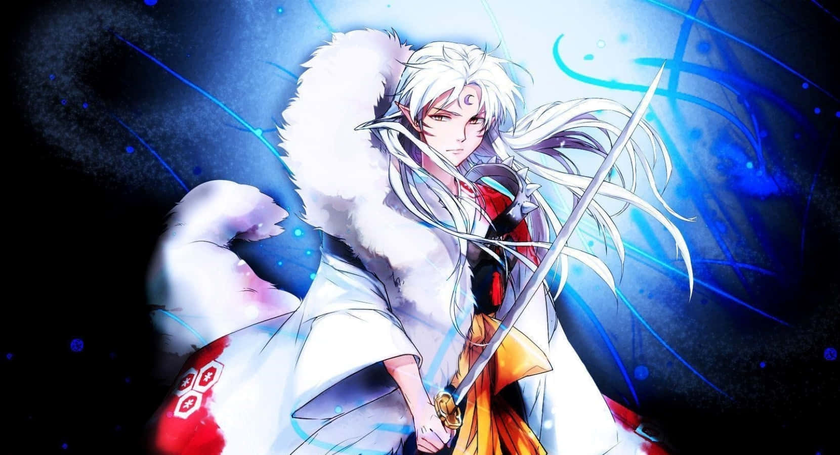 Stunning Sesshomaru Anime Artwork Background