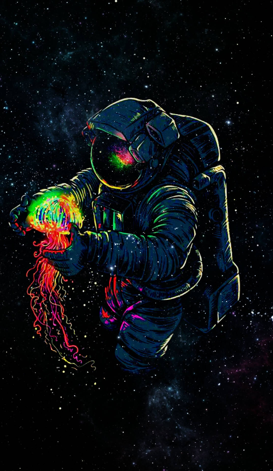 Stunning Spaceman Piece Of Art Background