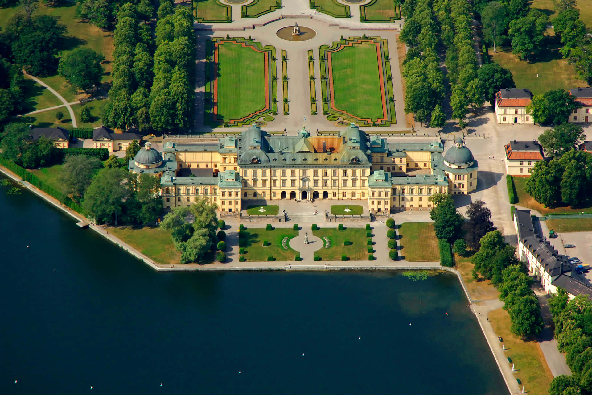 Stunning Sunset At Drottningholm Palace, Stockholm Background