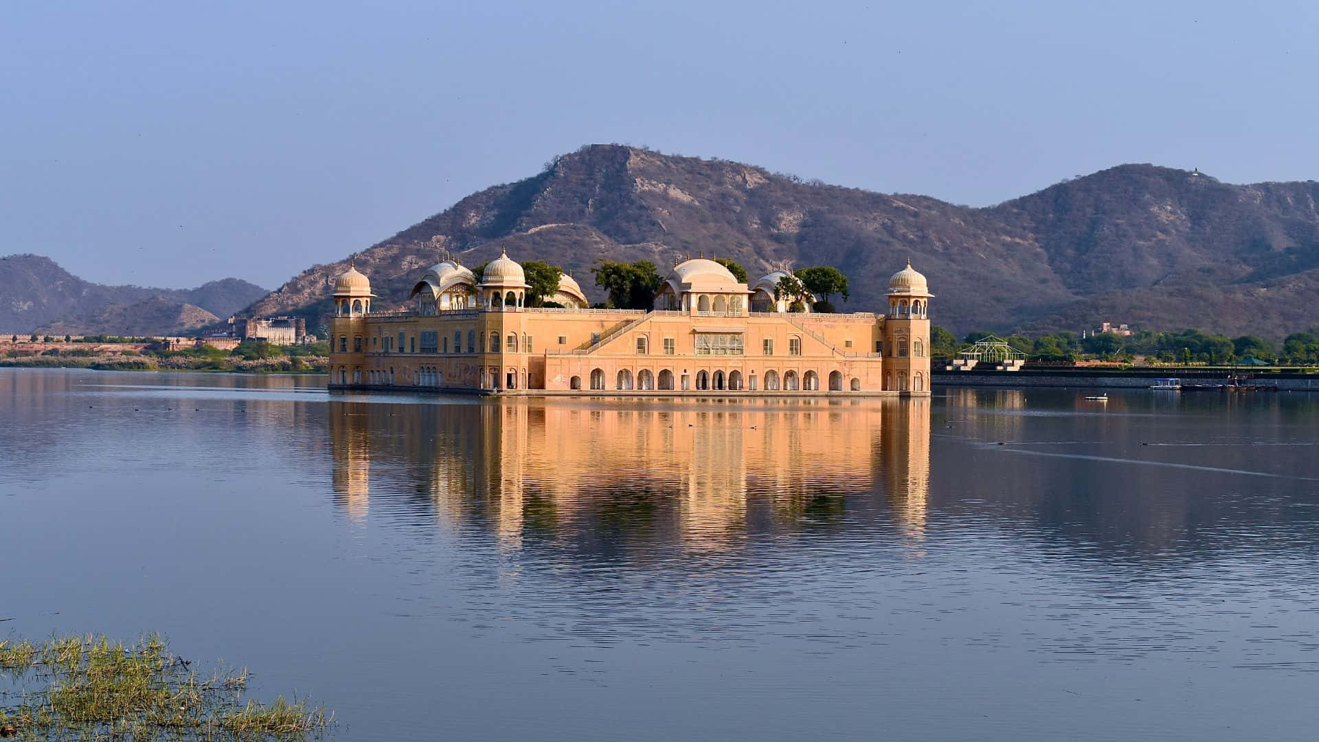 Stunning Urban Skyline During Evening Time Background