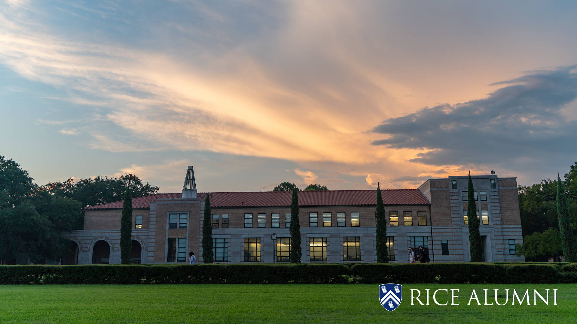 Stunning View Of Anderson Hall At Rice University. Background