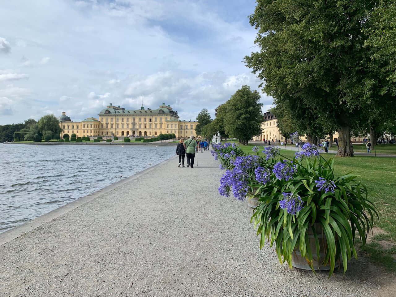 Stunning View Of Drottningholm Palace At Dusk Background