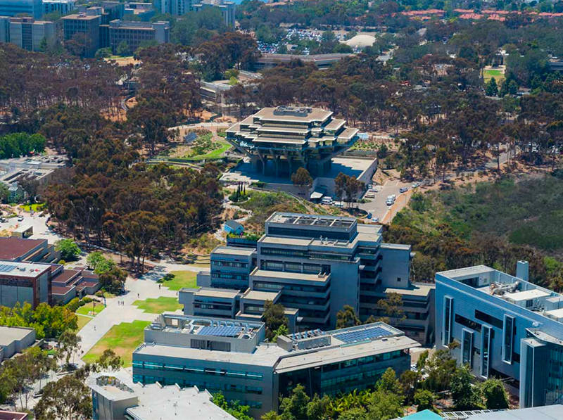 Stunning View Of Geisel Library At Ucsd Campus