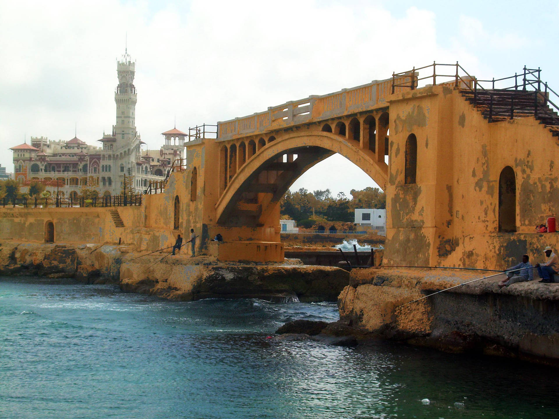 Stunning View Of Haramik Palace Bridge In Alexandria