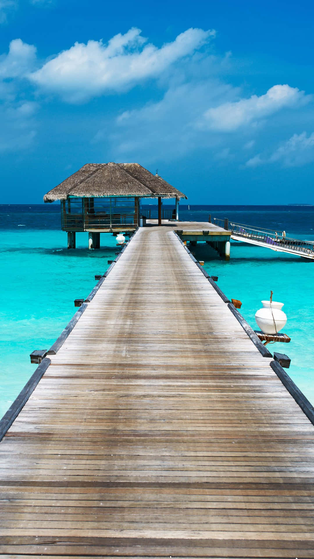 Stunning View Of Ios Beach At Sunset Background