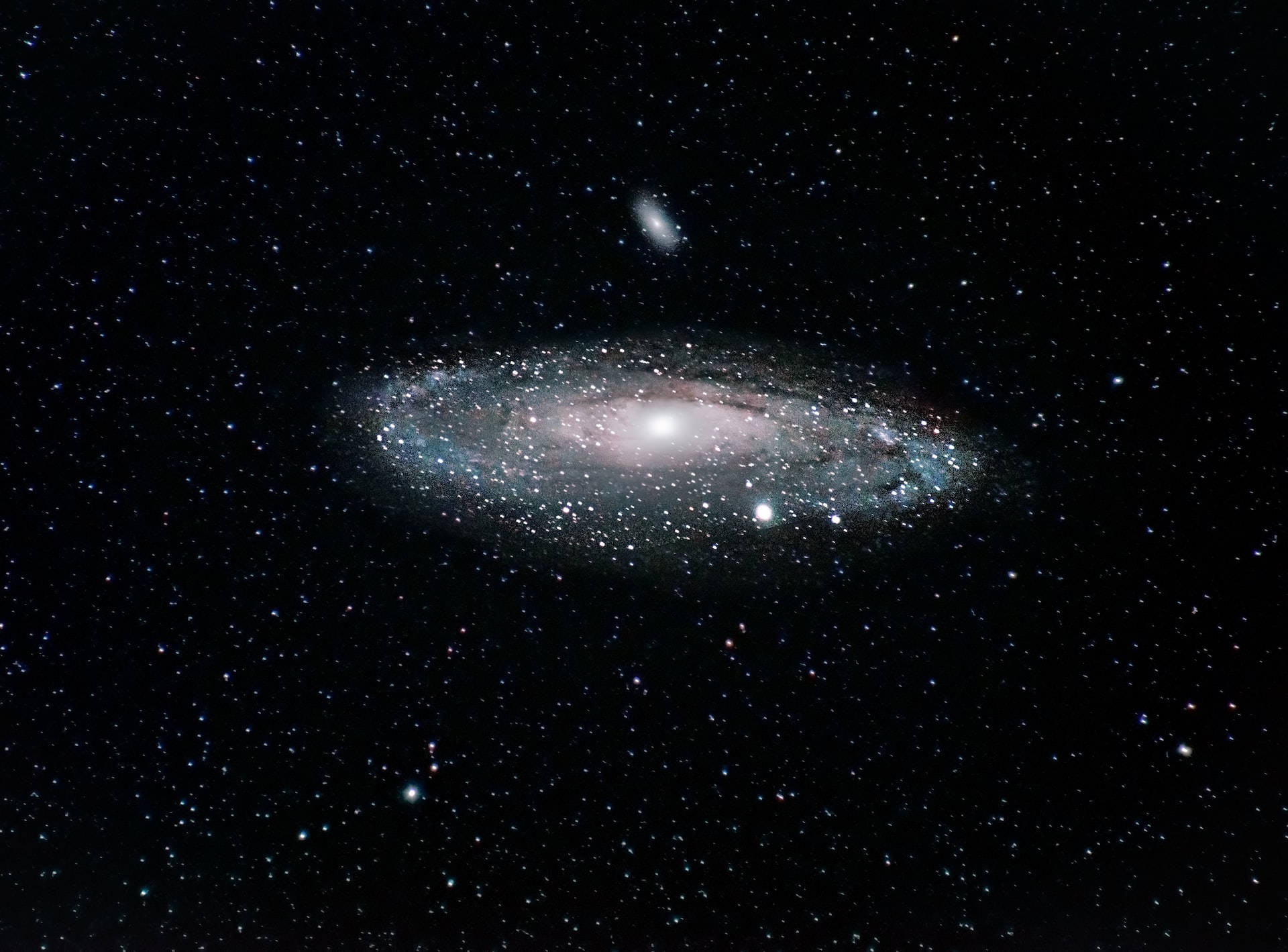 Stunning View Of The Andromeda Galaxy Background