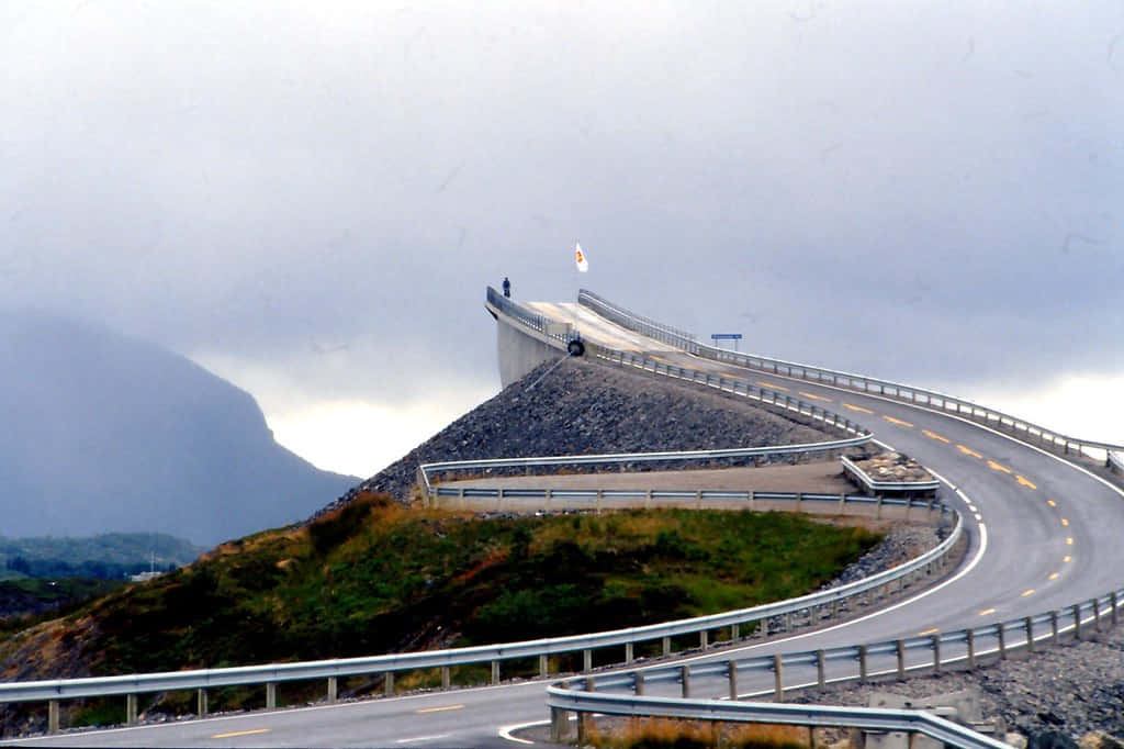 Stunning View Of The Majestic Storseisundet Bridge, Norway