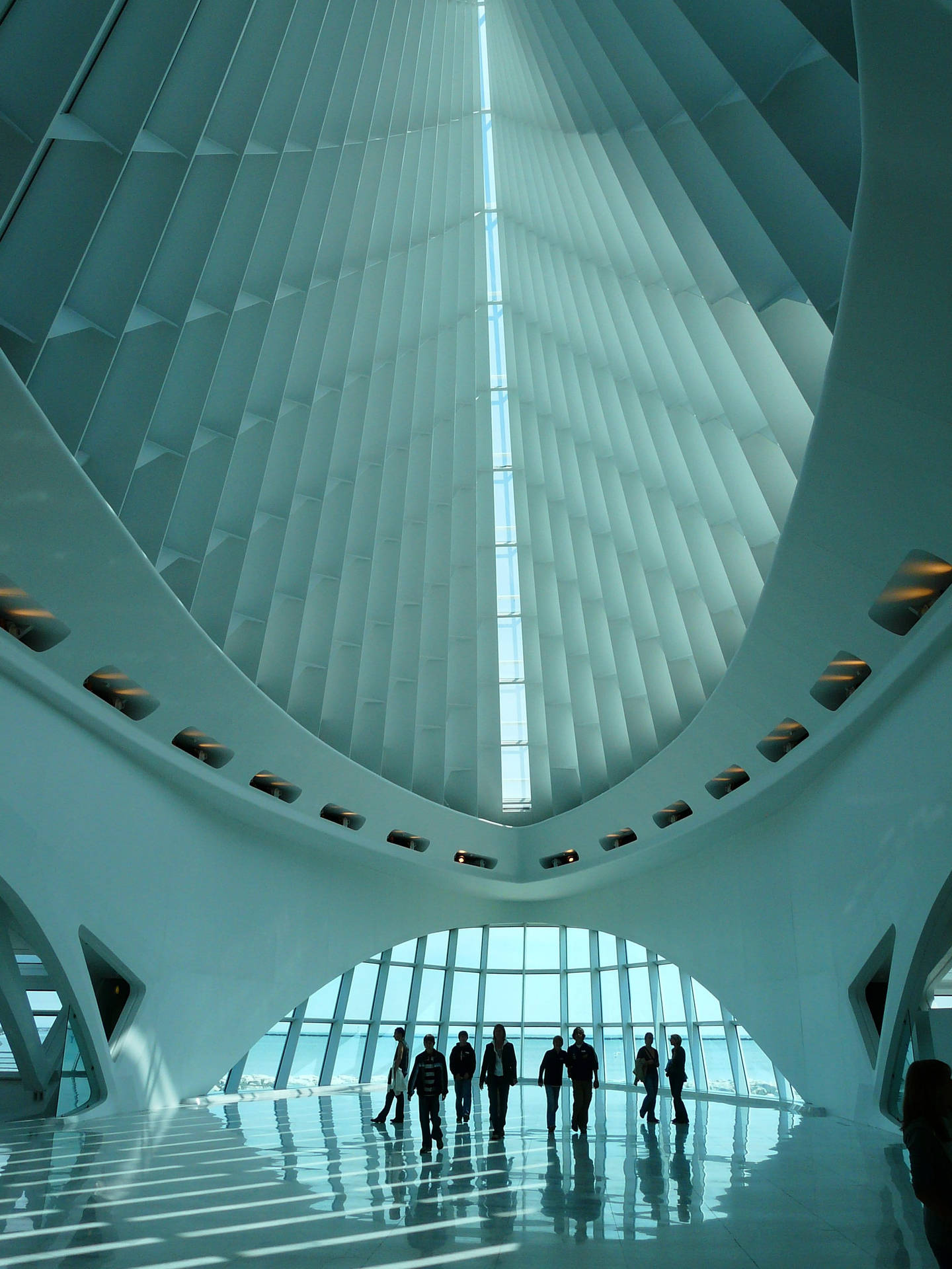 Stunning View Of The Milwaukee Art Museum Interior Background