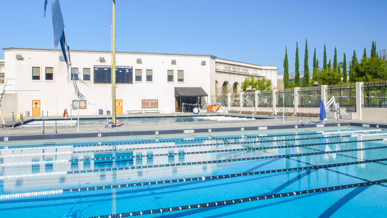 Stunning View Of The Swimming Pool At Caltech