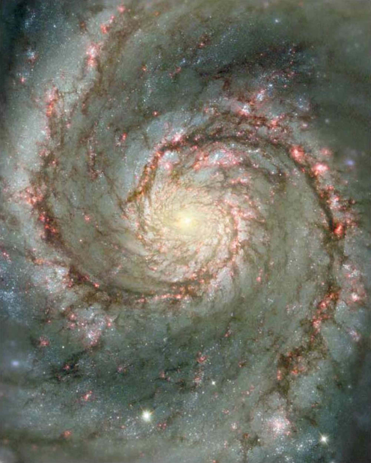 Stunning View Of The Whirlpool Galaxy In High Definition Background