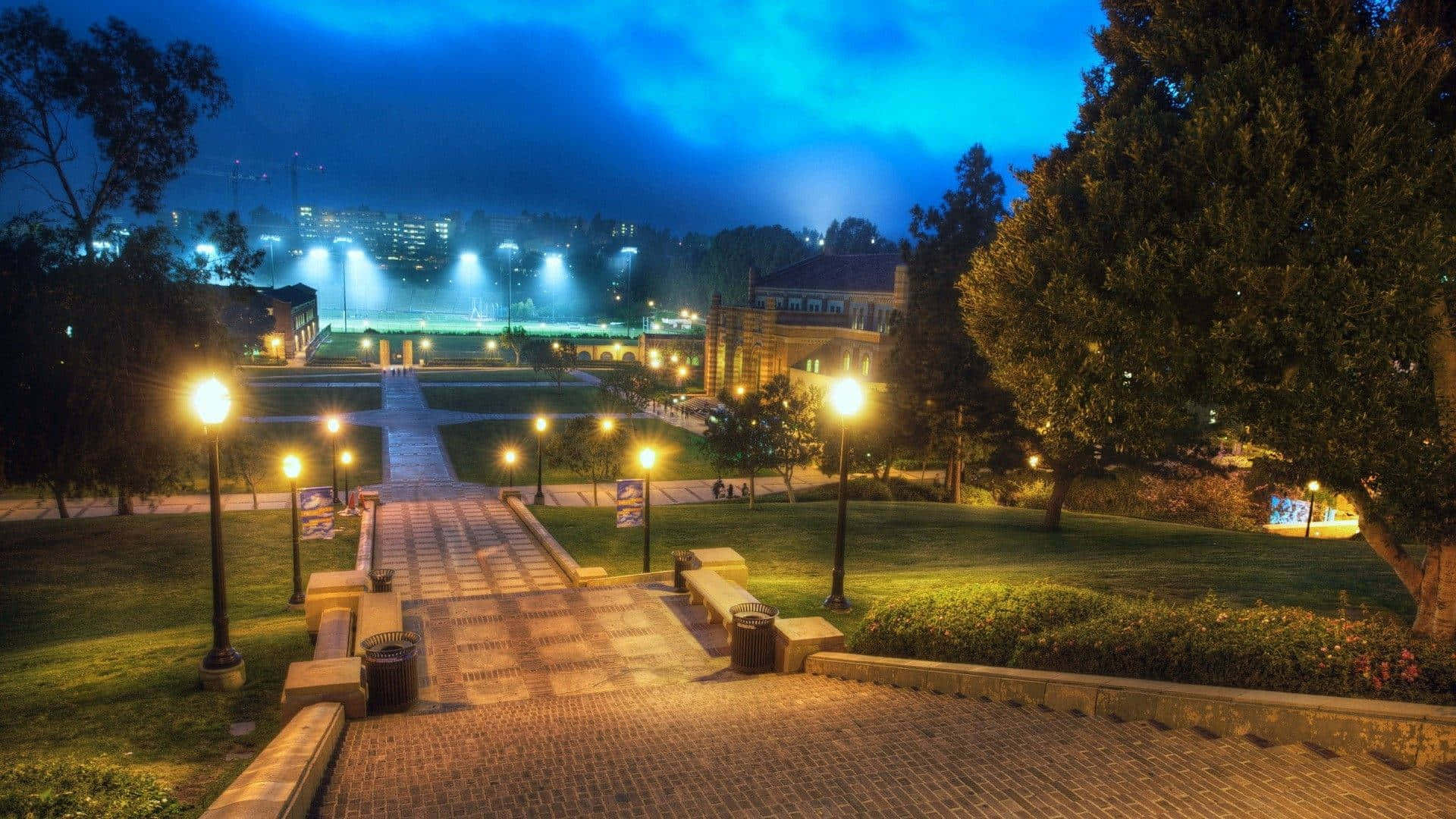 Stunning View Of Ucla Campus, California Background