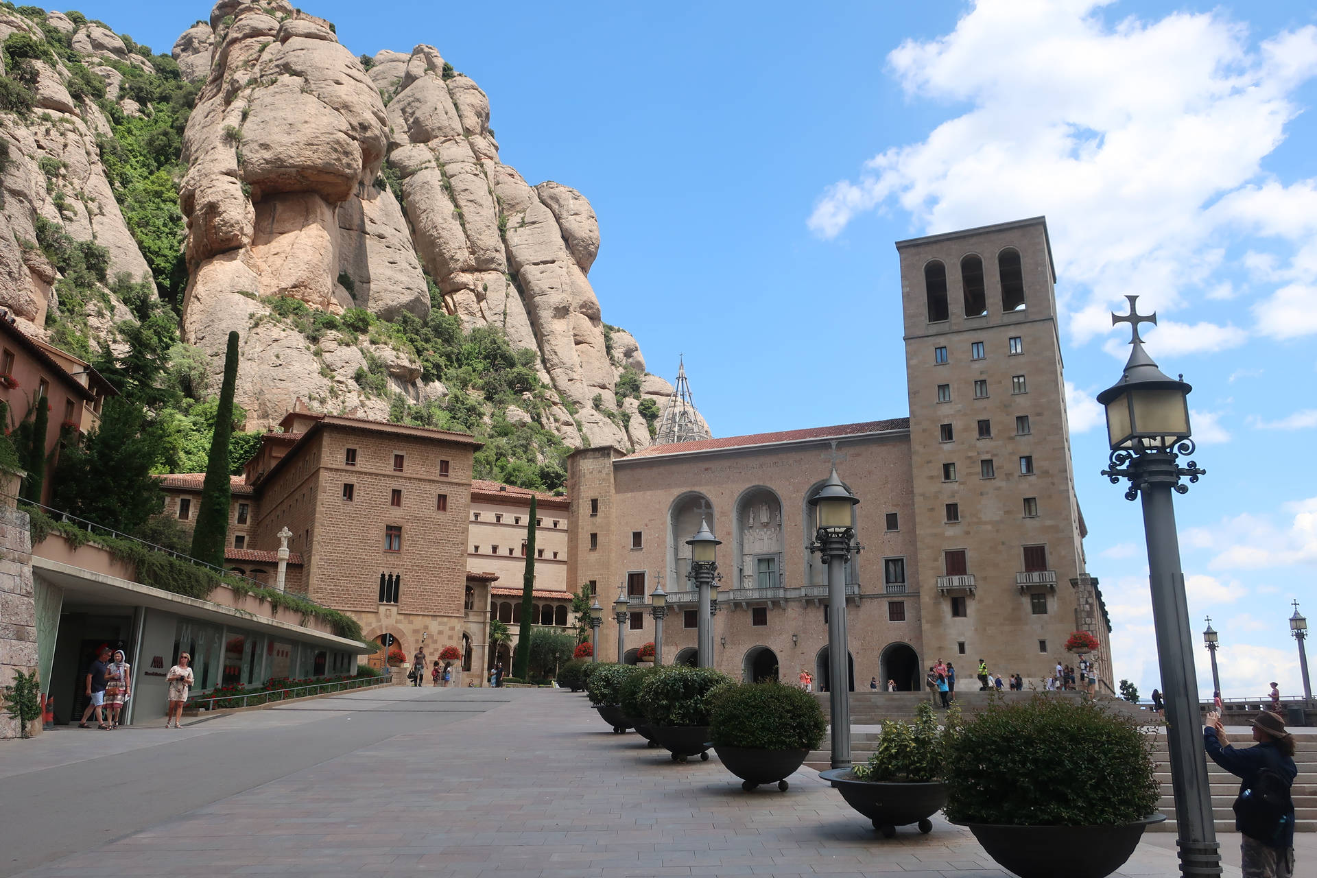 Stunning View Of Urbanized Montserrat Background