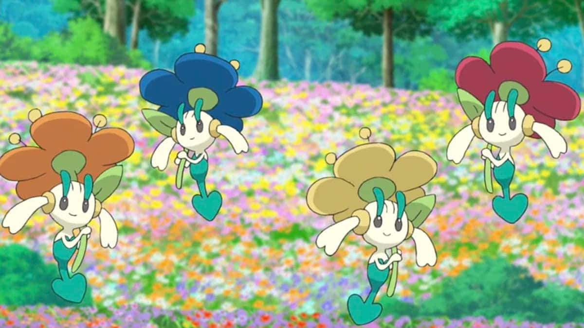 Stunning Visual Of Flabébé In Its Natural Habitat Background
