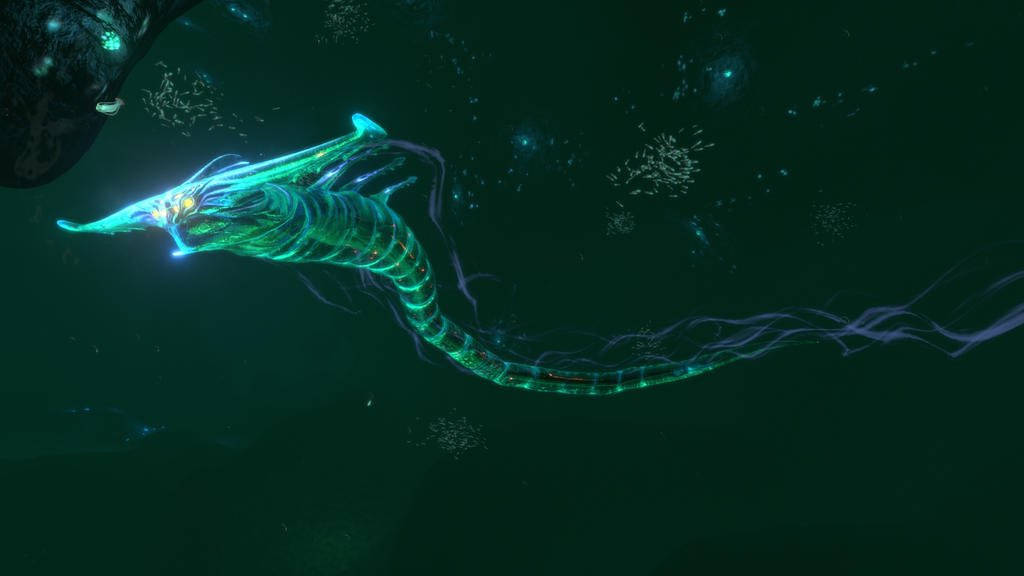 Stunning Visual Of Ghost Leviathan In Underwater World Background