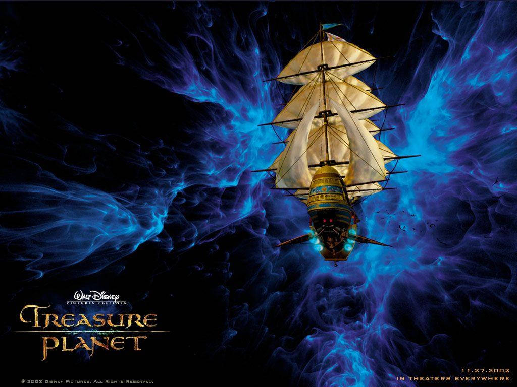 Stunning Visualization Of R.l.s Legacy In Blue Aura From Treasure Planet Background