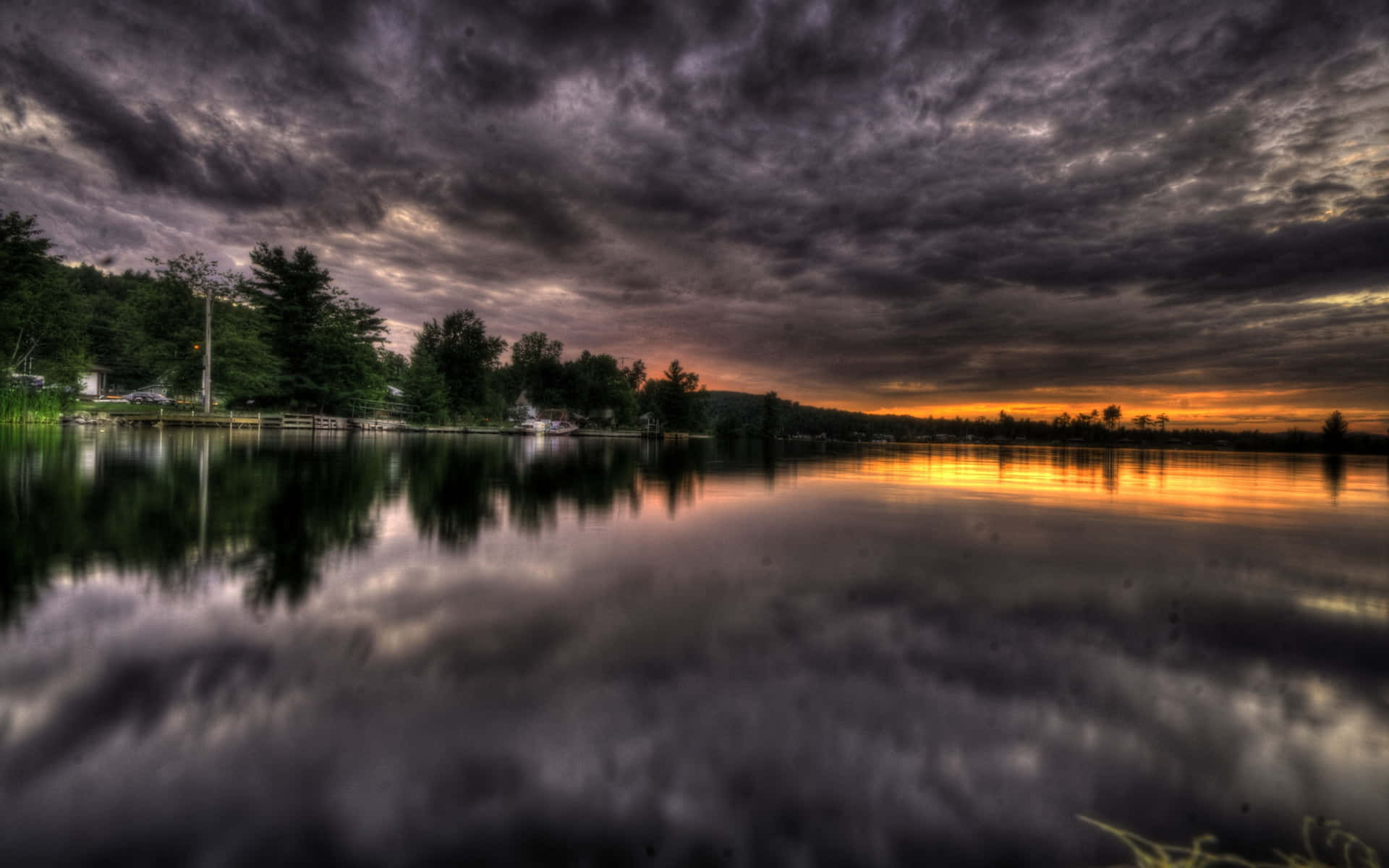 Stunning Water Scenery Reflection Background