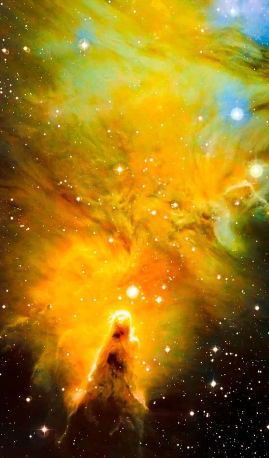 Stunning Yellow Galaxy Wallpaper Background