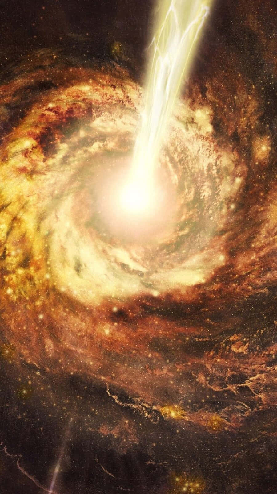 Stunning Yellow Galaxy Wallpaper Background