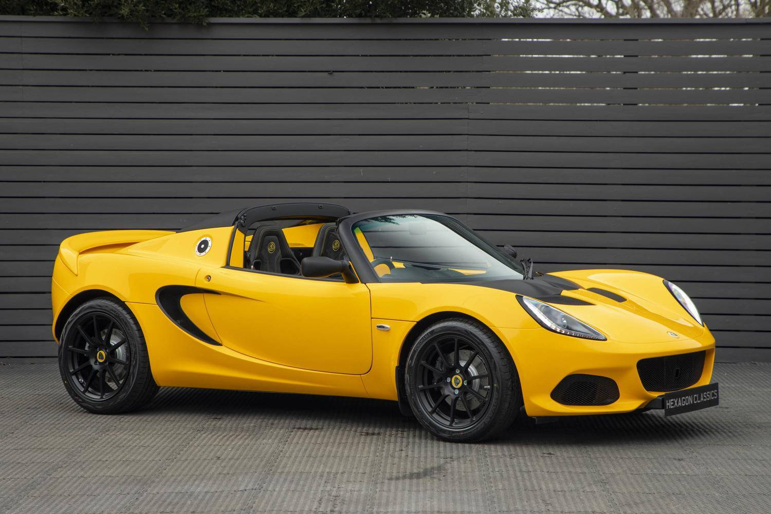 Stunning Yellow Lotus Sports Car In Garage