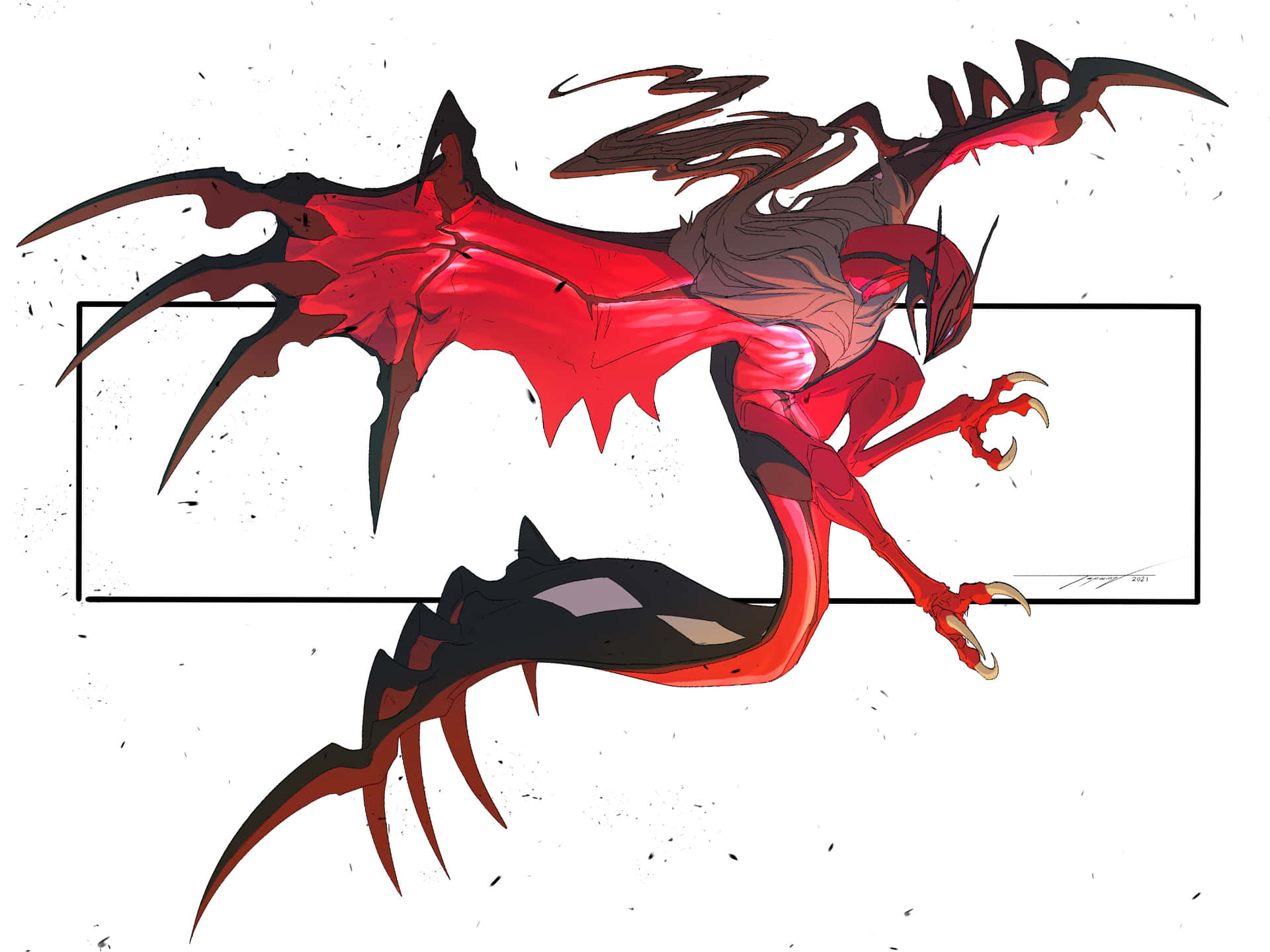 Stunning Yveltal Illustration On White Background Background